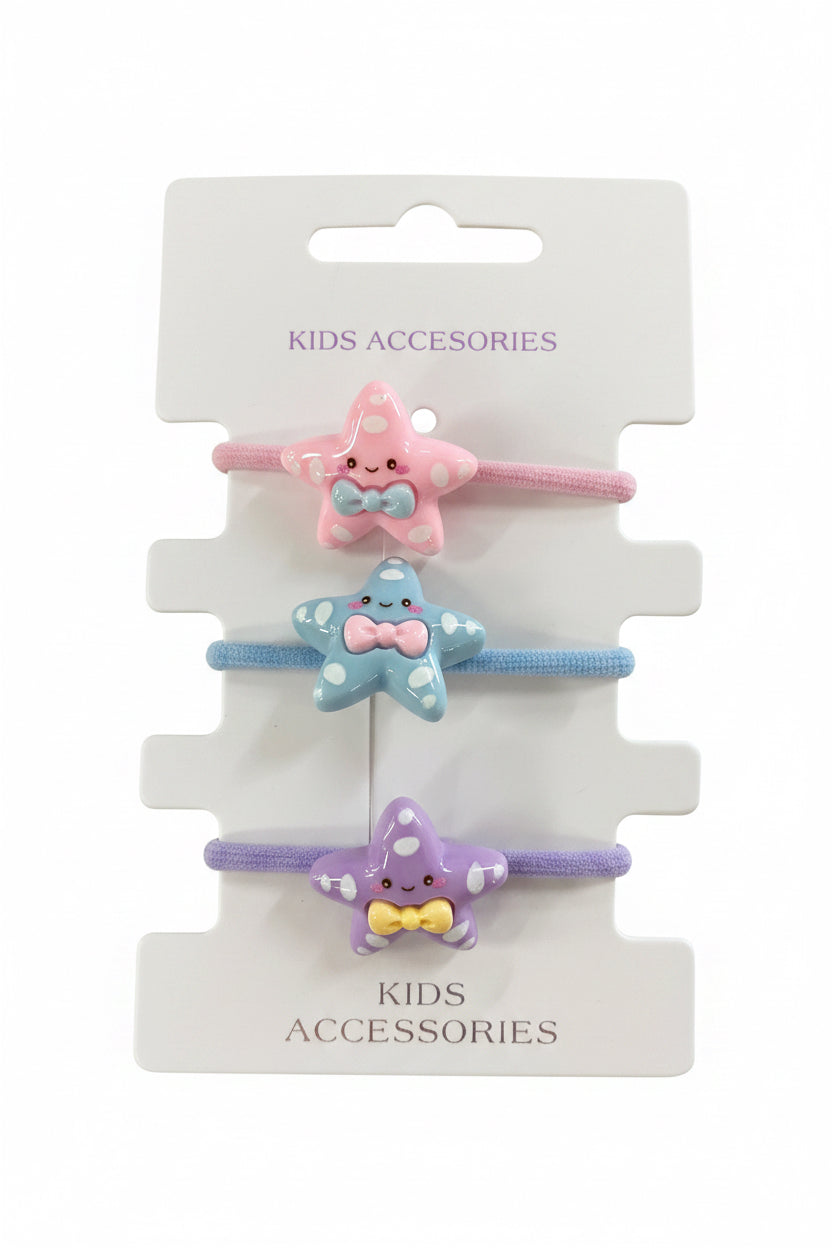 C/NICE HC039076 3PC STAR FISH HAIR TIES