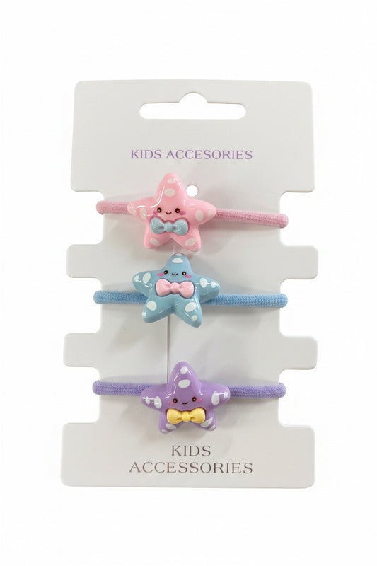C/NICE HC039076 3PC STAR FISH HAIR TIES