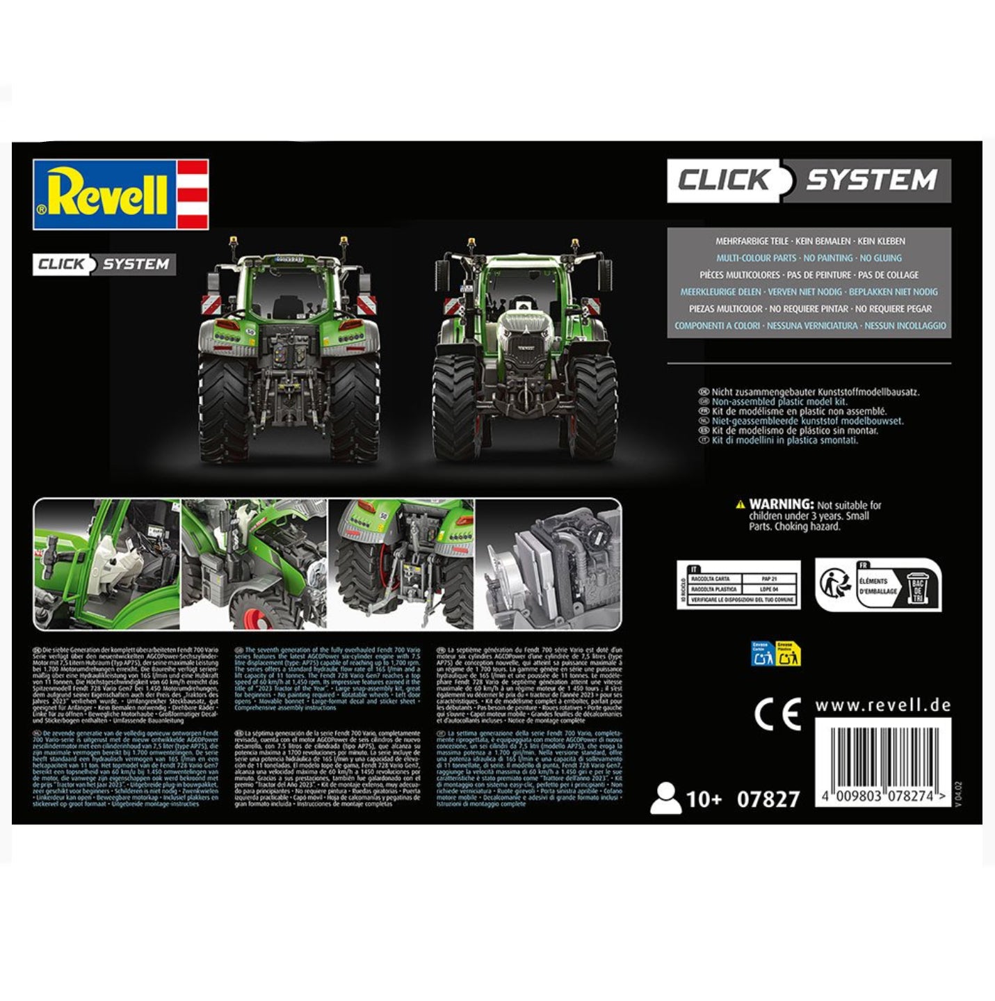 REVELL 1:20 CLICK SYSTEM FENDT TRACTOR