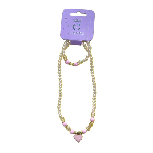 C/NICE HC10256 PINK HEART JEWELLERY SET