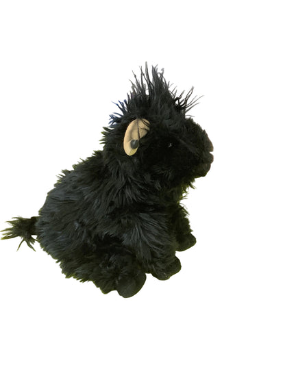 PLUSH LIVING NATURE BLACK HIGHLAND COW