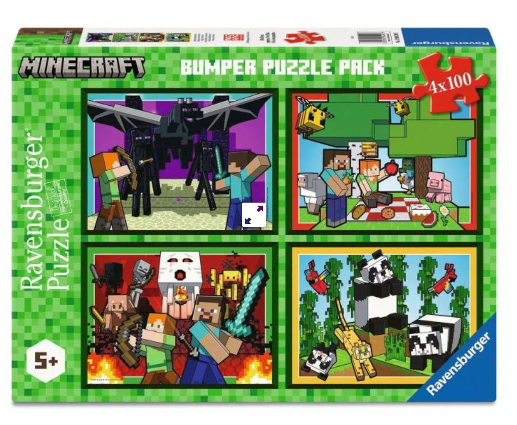 PUZZLE 4X100PC MINECRAFT REALMS ADVENT
