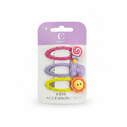 C/NICE HC11376 CARTOON SNAP CLIPS 3PC