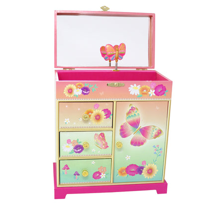 P/POP RAINBOW BUTTERFLY LRG MUSIC BOX