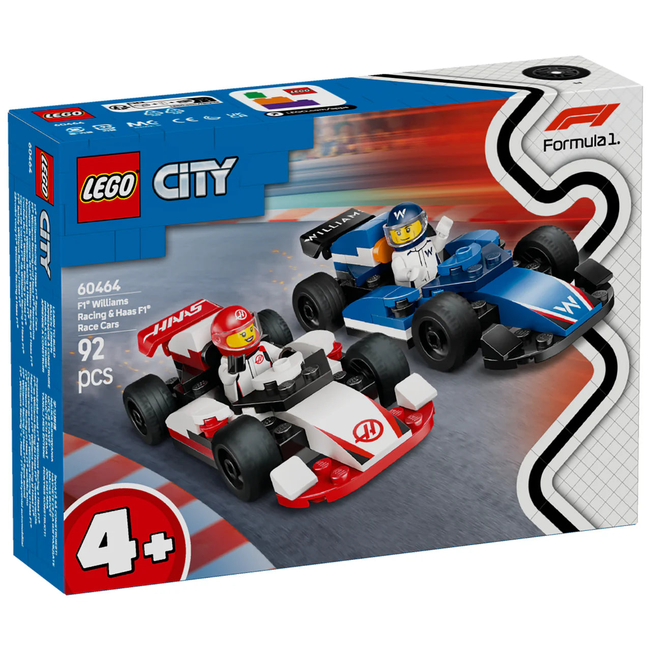 LEGO 60464 CITY F1 WILLIAMS & HAAS CARS