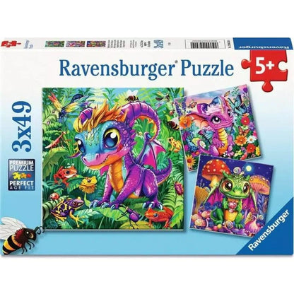 PUZZLE 3X49PC BABY GARDEN DRAGONS