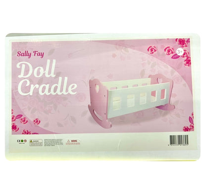SALLY FAY WOODEN DOLLS CRADLE
