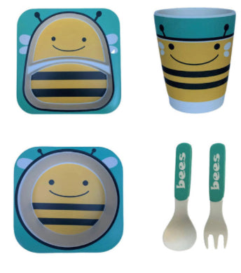 BAMBOO KIDS DINNER SET BEE