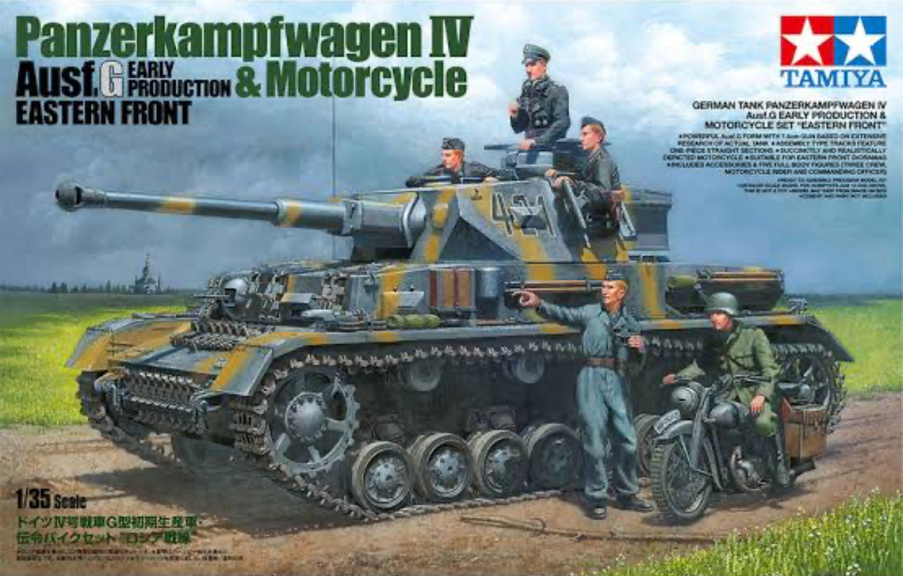 TAMIYA 1:35 IV.G & MOTORCYCLE EF