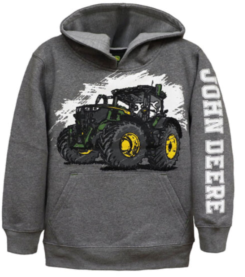 JD FLEECE HOODIE SKETCH TRACTOR CHILD 6