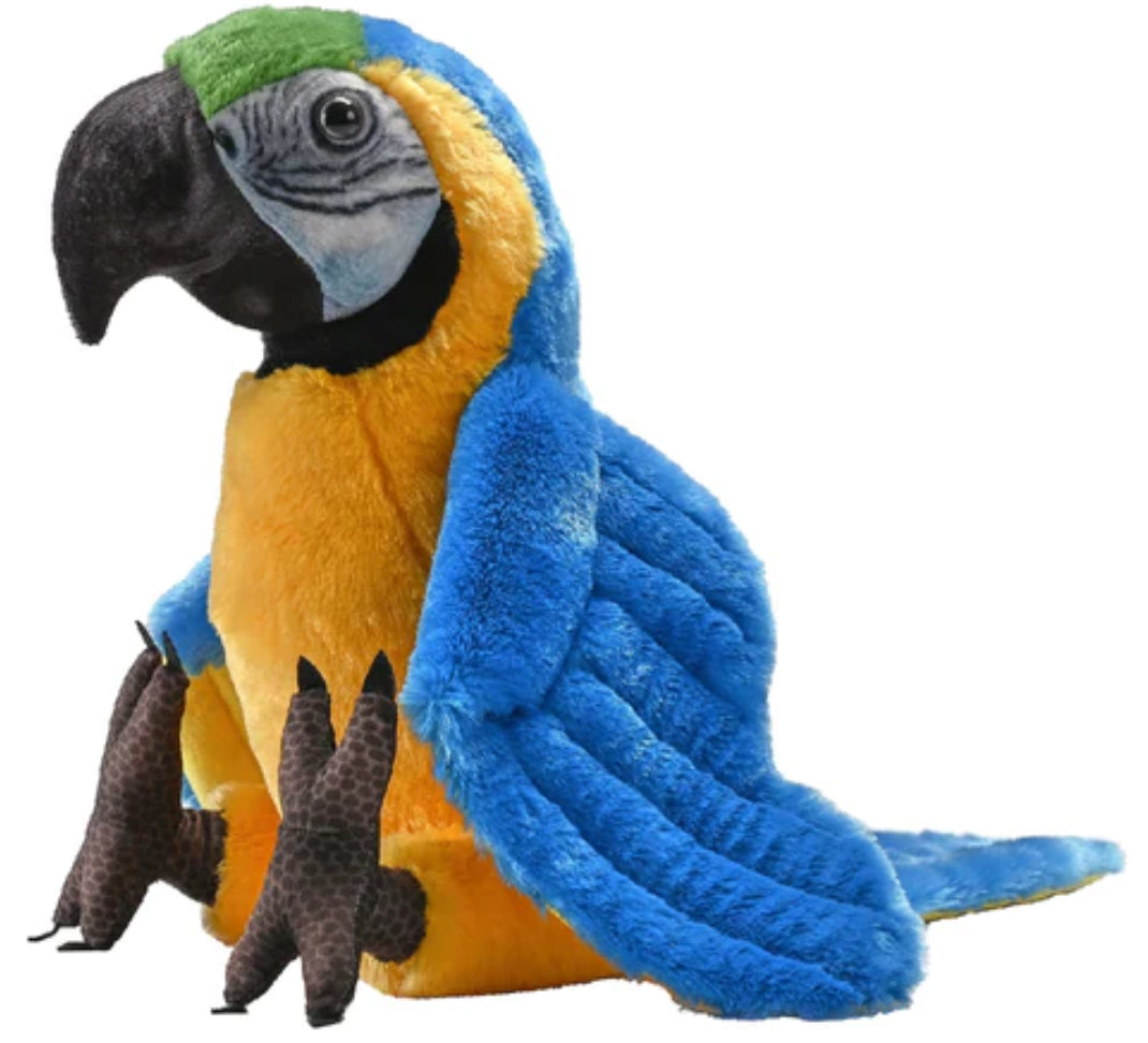 Wild Artist Plush Blue Yellow Macaw