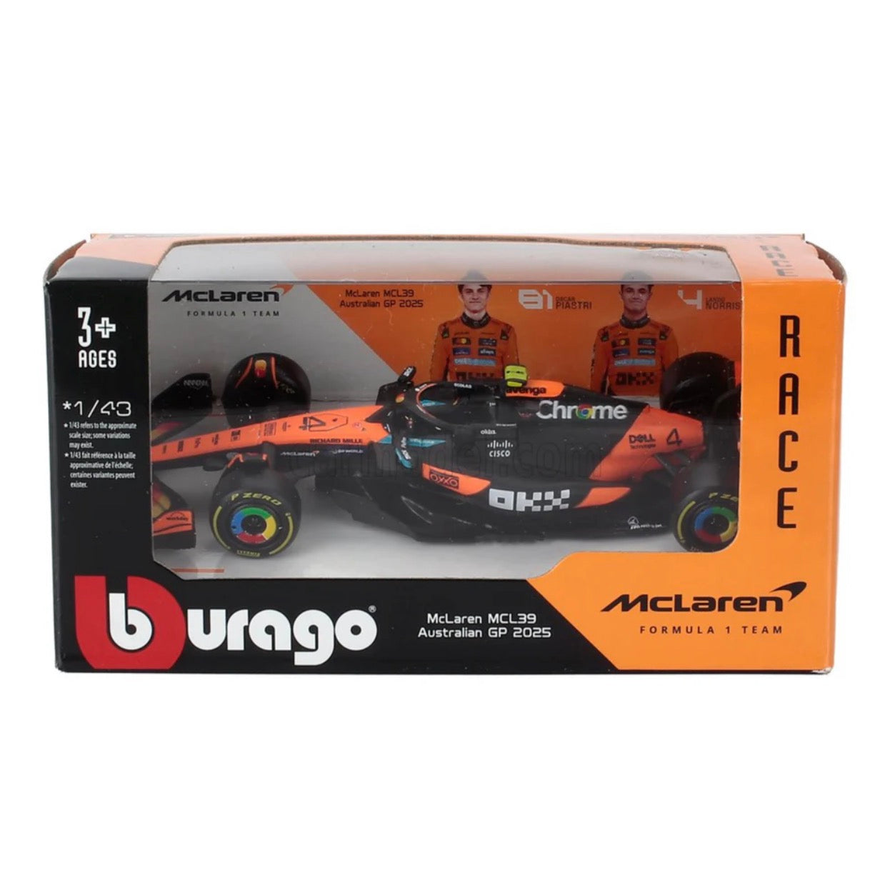BBURAGO 1:43 F1 MCL39 #4 NORRIS