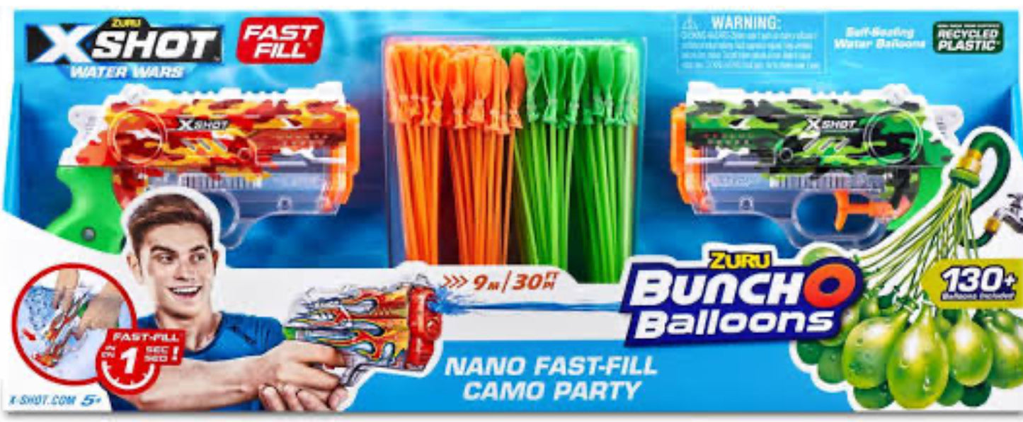 Zuru Xshot Nano & Bunch Of Balloons Vrs