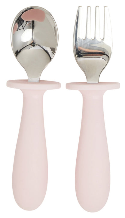 SPLOSH BABY GIRAFFE SILICONE CUTLERY SET