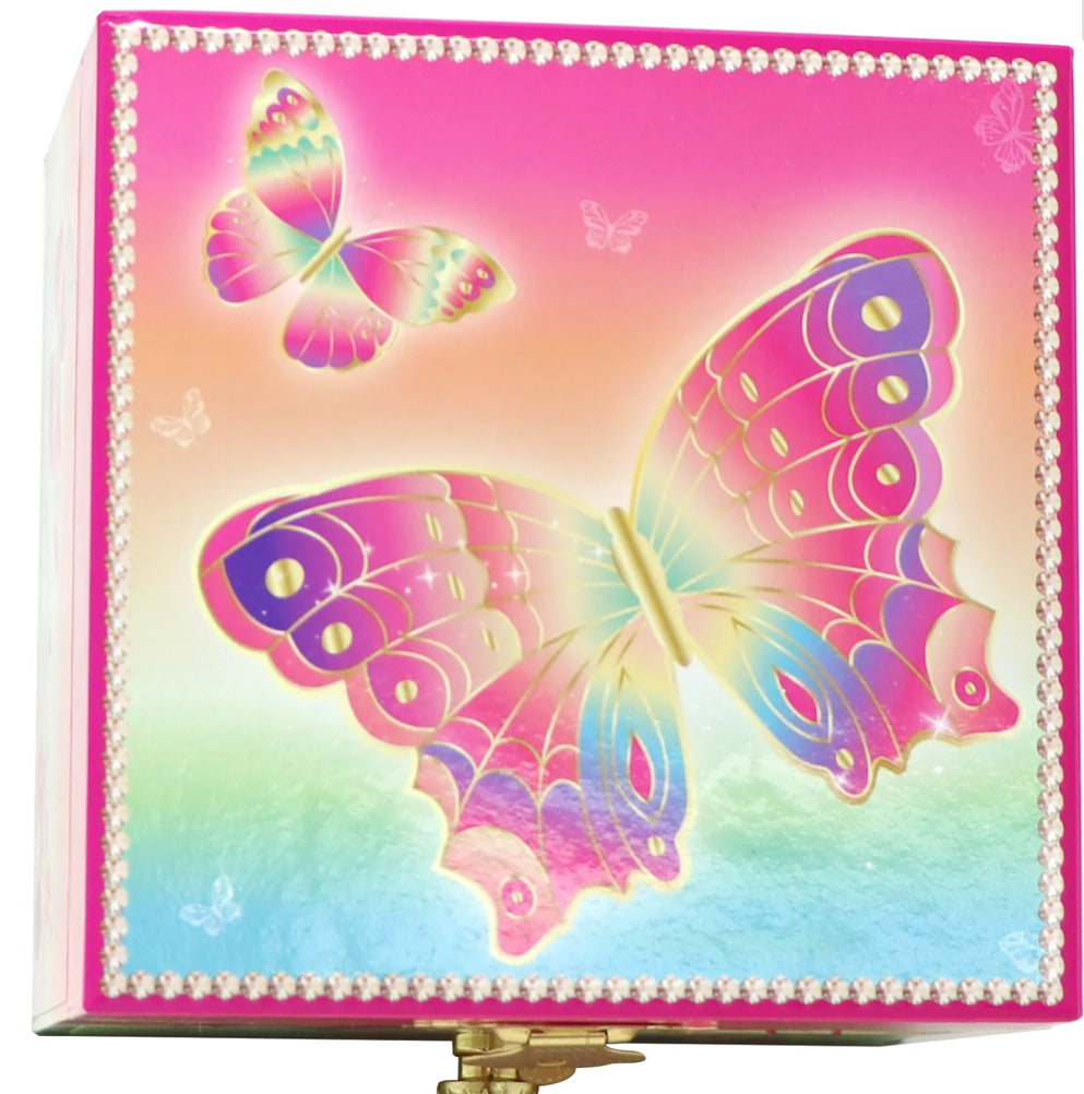 P/POP RAINBOW BUTTERFLY JEWELLERY BOX