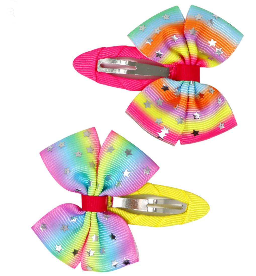 P/POP HCM118 RAINBOW & STAR BOW HAIRCLIP