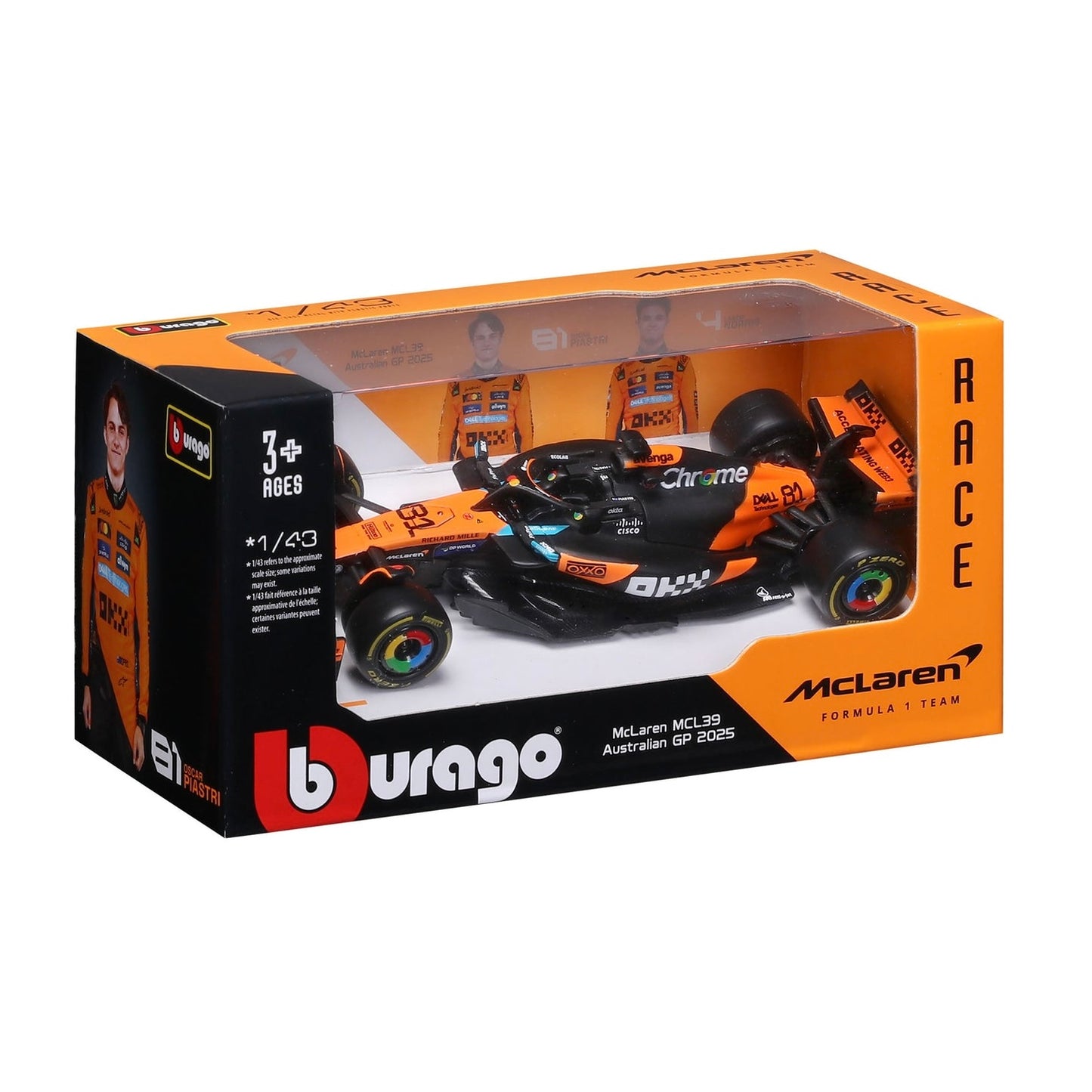 BBURAGO 1:43 D/C F1 2025 MCLAREN #81