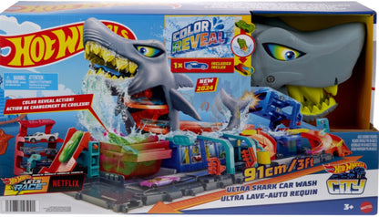 H/W Ultra Shark Car Wash Playset