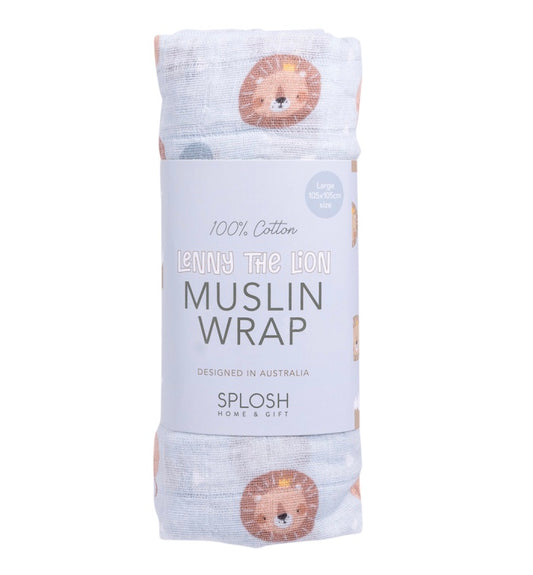 SPLOSH BABY LION MUSLIN WRAP