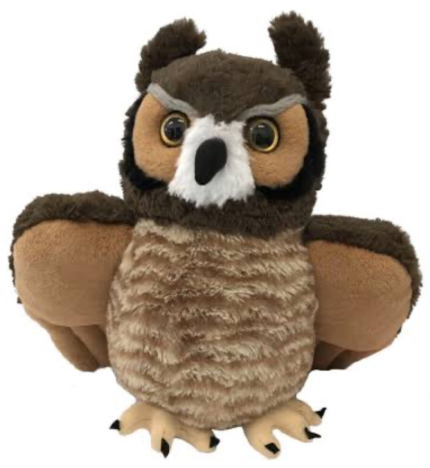 WILD PLUSH GREAT HORNED OWL