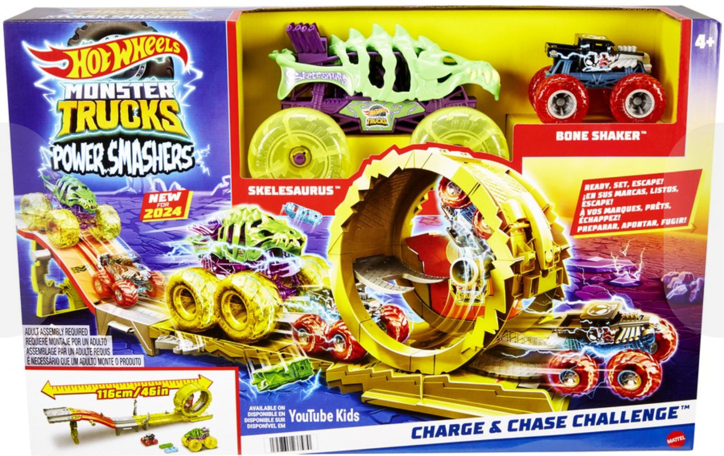 H/W Monster Trucks Charge & Chase Challe