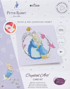 CRYSTAL ART 18X18 PETER RABBIT & MUM