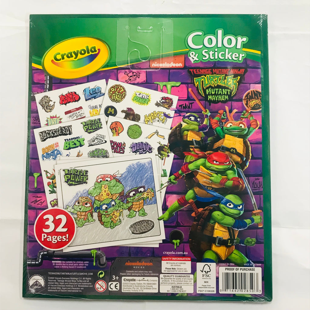 CRAYOLA COLOR & STICKER TMNT