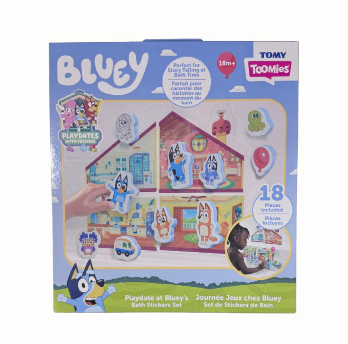 TOMY BLUEY BATH STICKERS SET