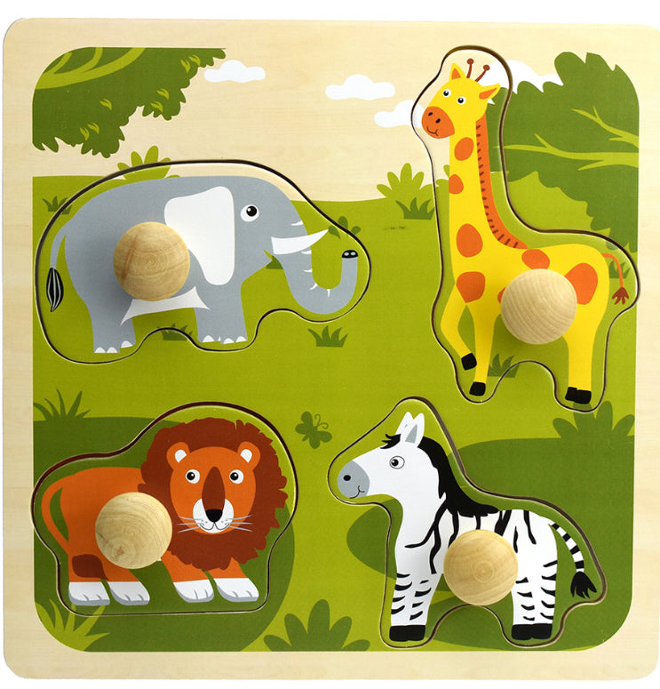 PUZZLE LARGE PEG SAFARI ANIMAL