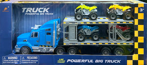 TRUCK WITH SNUB TRAILER & QUAD BIKES