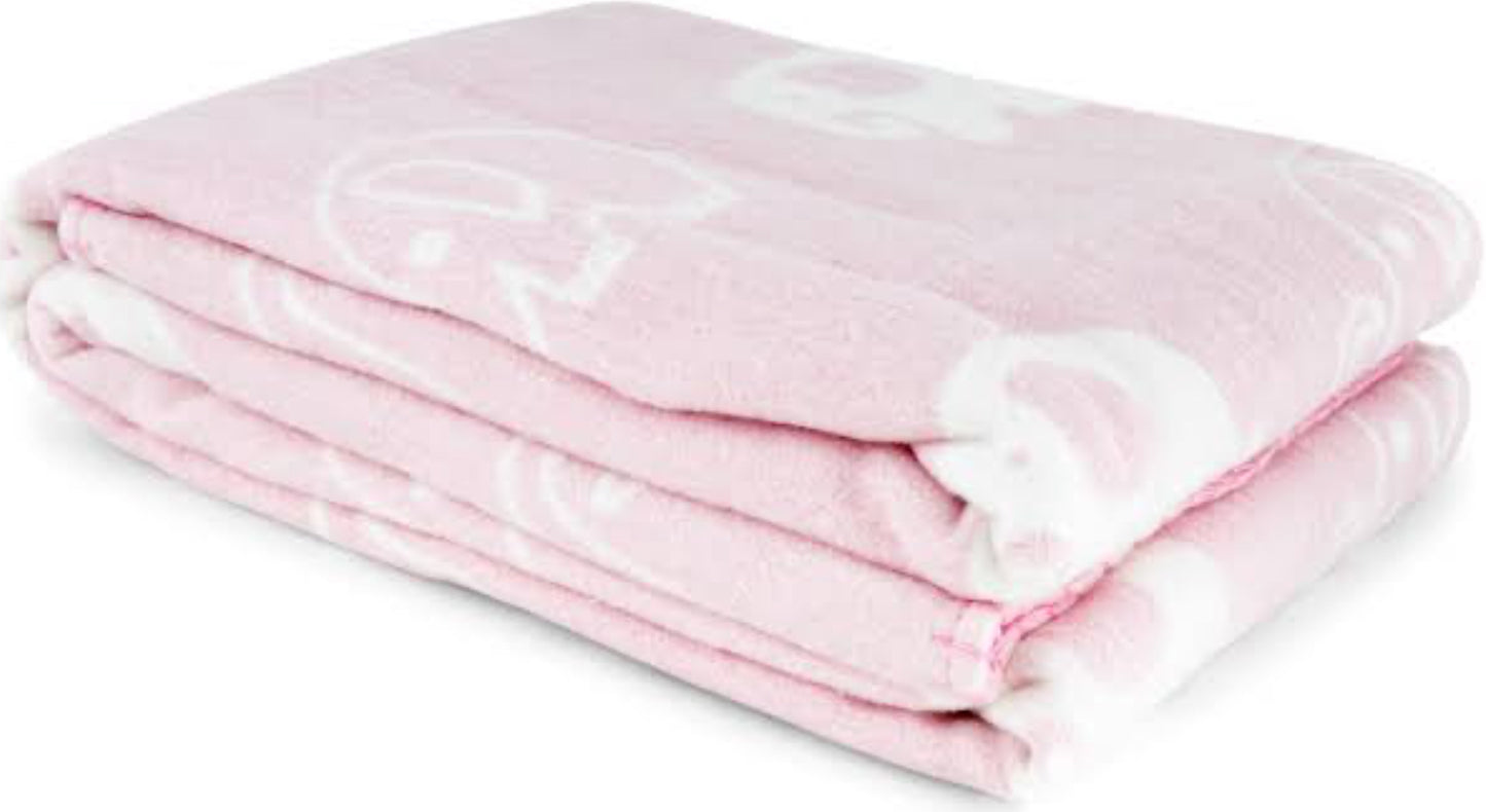 PLAYGRO COT BLANKET PINK ELEPHANT