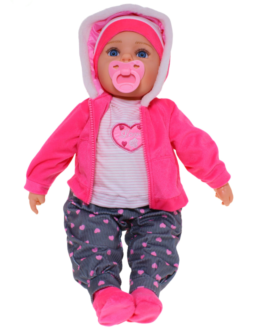 Baby Doll Zoe Pink W Dummy