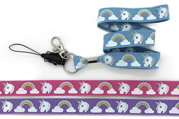 LANYARDS UNICORN W CLOUDS & RAINBOWS