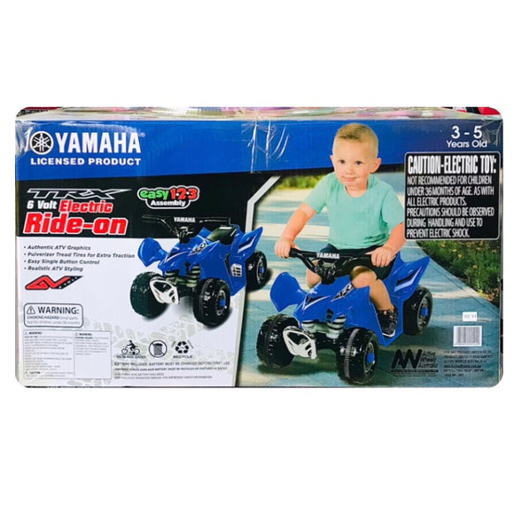 RIDE ON 6 VOLT YAMAHA MINI QUAD ATV BLU