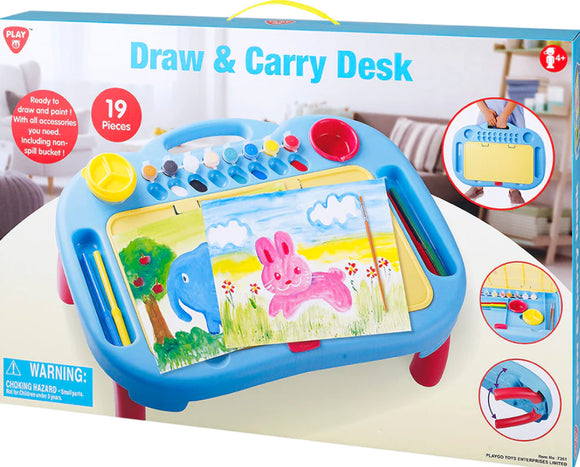 PLAYGO DRAW & CARRY DESK 19PCS