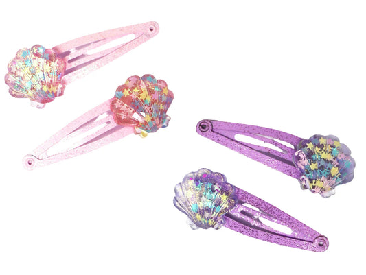 P/POP HCG219 GLITTER SHELL HAIR CLIP