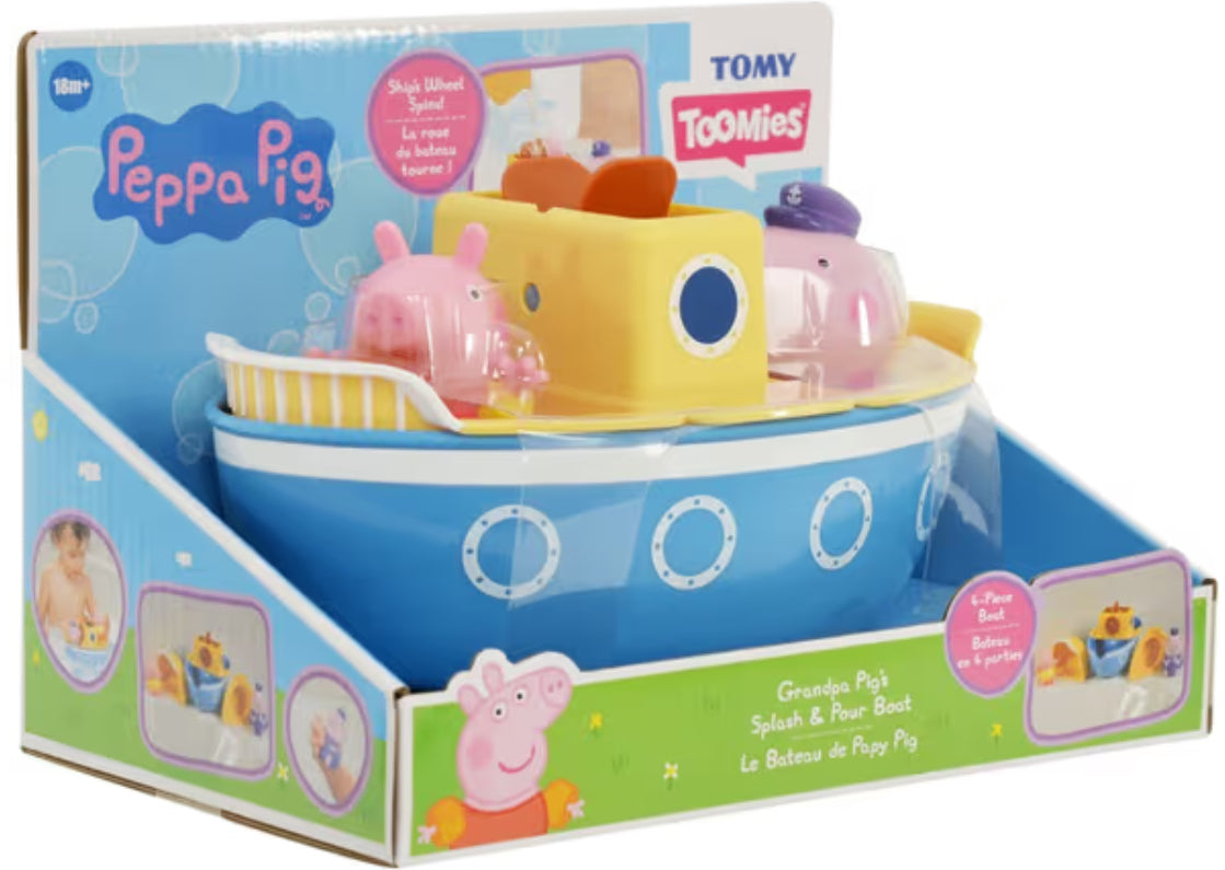 TOMY PEPPA PIG GRANDPA PIGS SPLASH BOAT