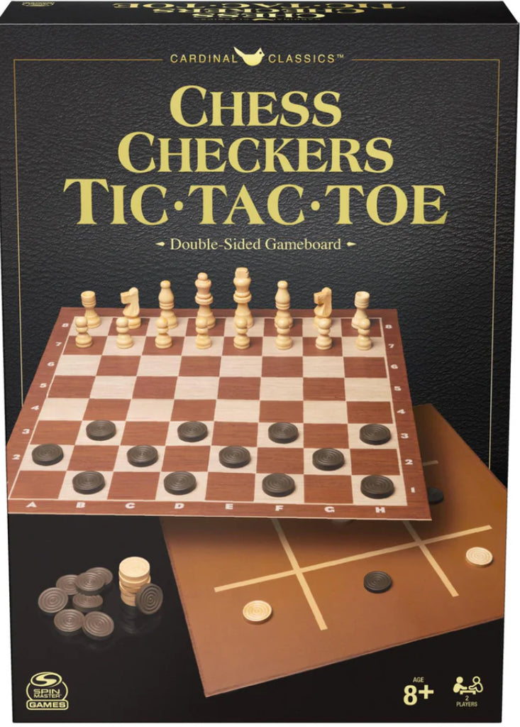 GAME CLASSIC CHESS, CHECKERS & TIC TAC T