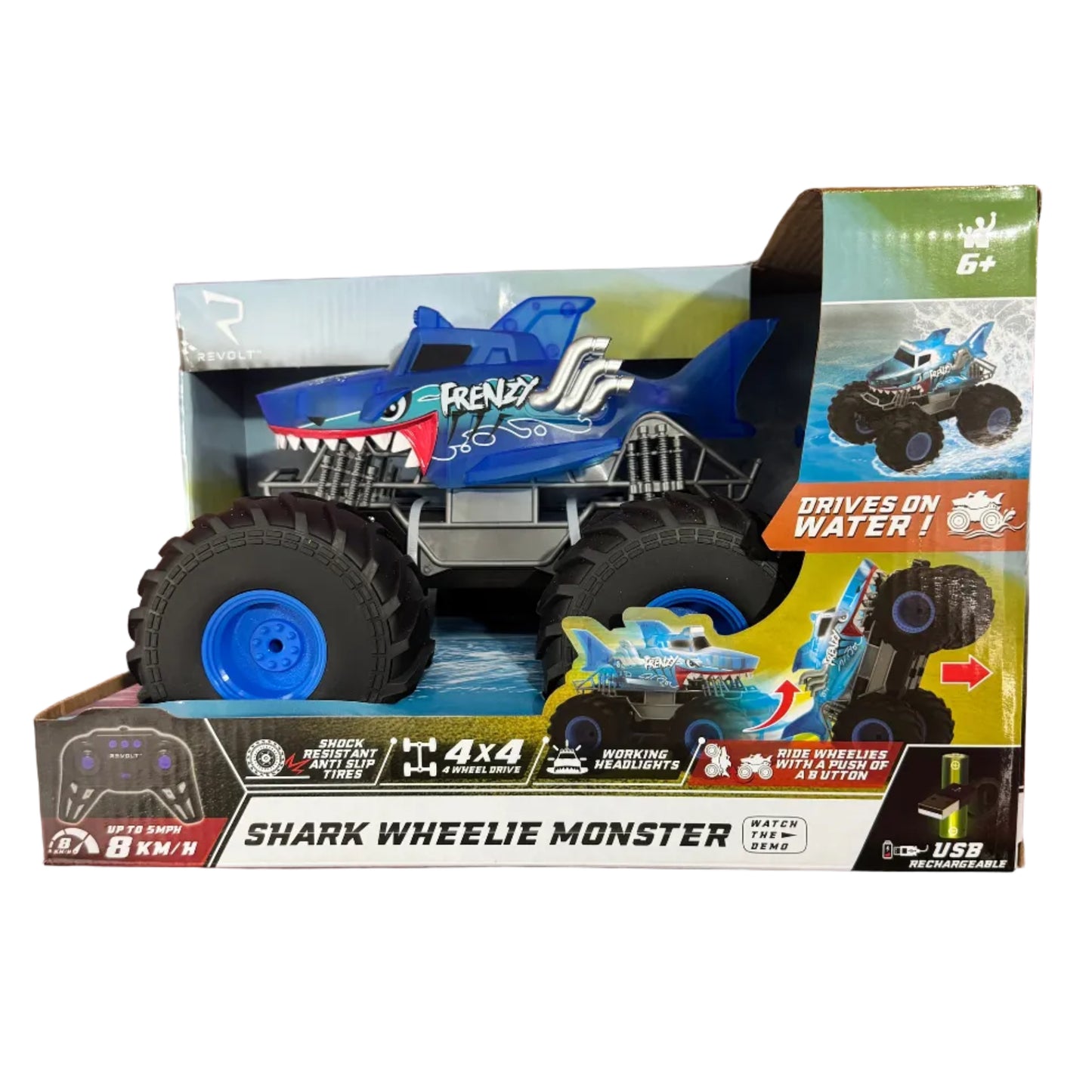 R/C REVOLT SHARK WHEELIE MONSTER TRUCK
