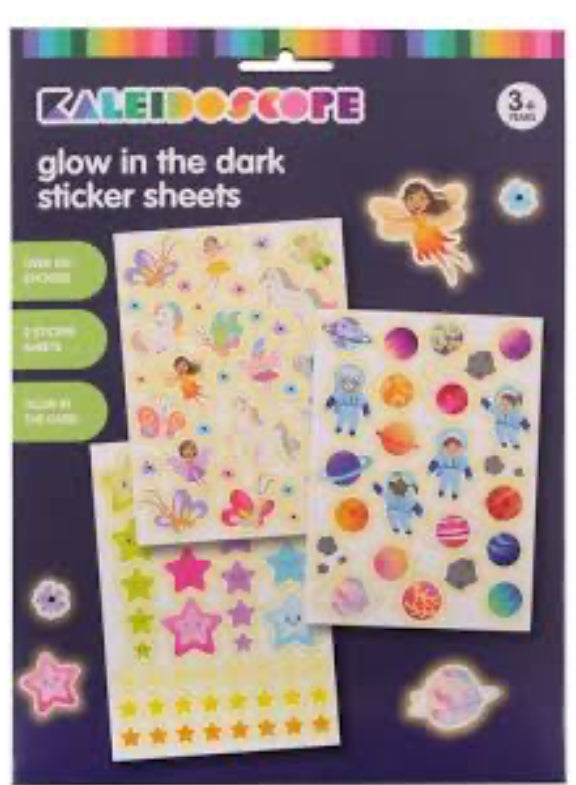 KAL GLOW STICKER SHEETS