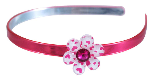 P/POP HB-094 HEART PRINT FLOWER HEADBAND