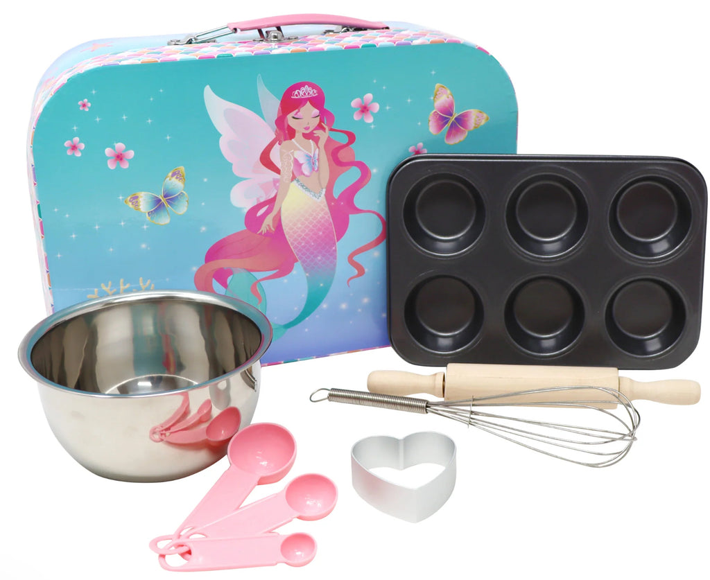 P/POP SHIMMERING MERMAID 6PC BAKING SET