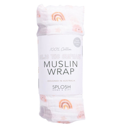 SPLOSH BABY ELEPHANT MUSLIN WRAP