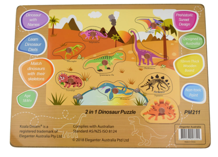 PEG PUZZLE DINOSAURS