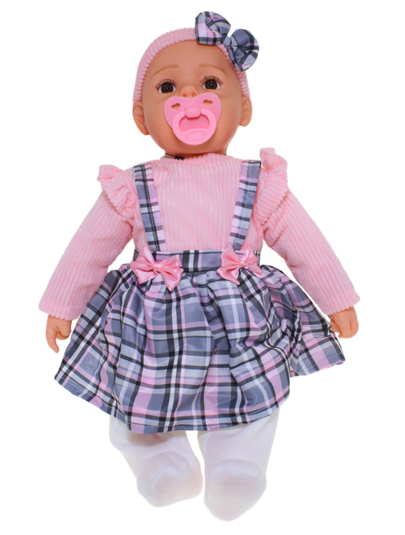 BABY DOLL HARPER PINK TARTEN W DUMMY