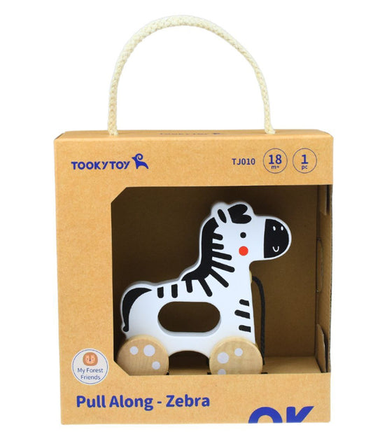 Wooden Forest Friends Pull Along Zebra