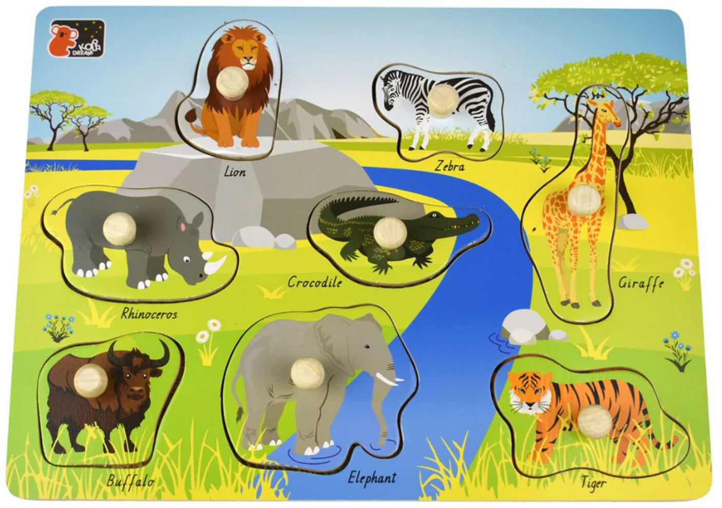 PEG PUZZLE WILD ANIMALS