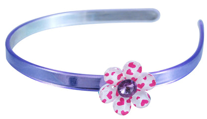 P/POP HB-094 HEART PRINT FLOWER HEADBAND