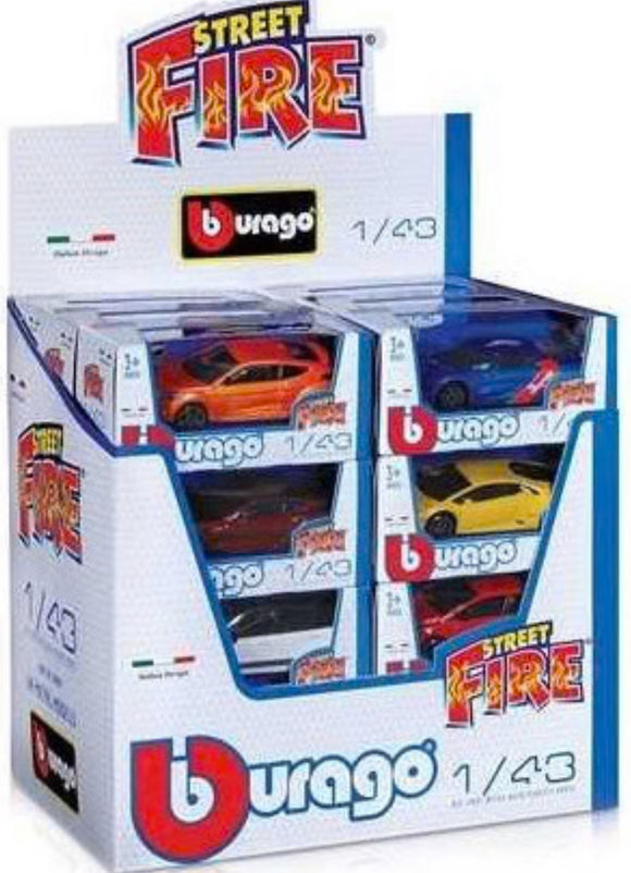 BURAGO 1:43 STREET FIRE CAR ASTD