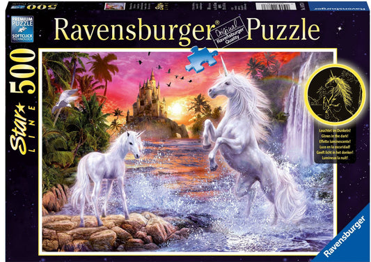 PUZZLE 500PC UNICORNS AT THE RIVER